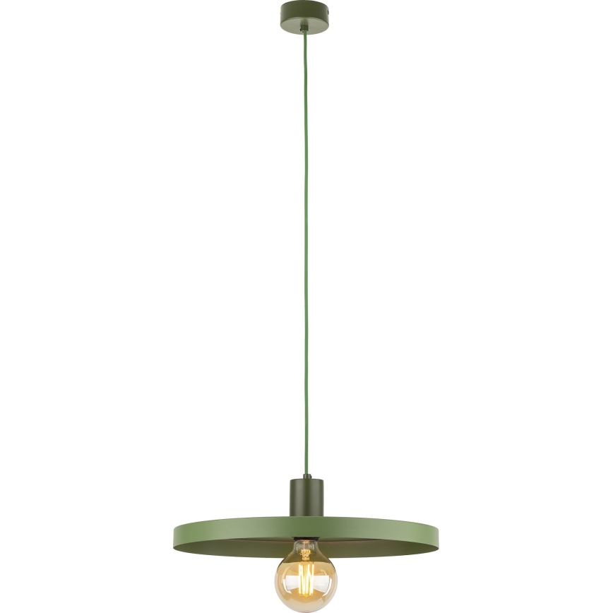 Luster na lanku SILA 1xE27/15W/230V pr. 40 cm zelená