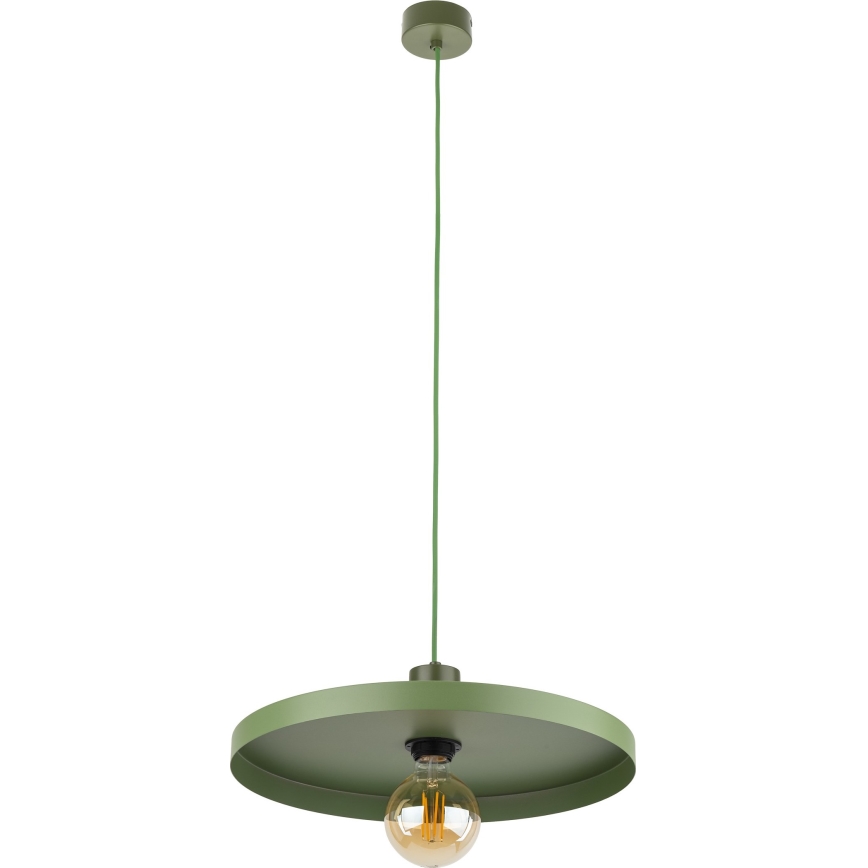 Luster na lanku SILA 1xE27/15W/230V pr. 40 cm zelená