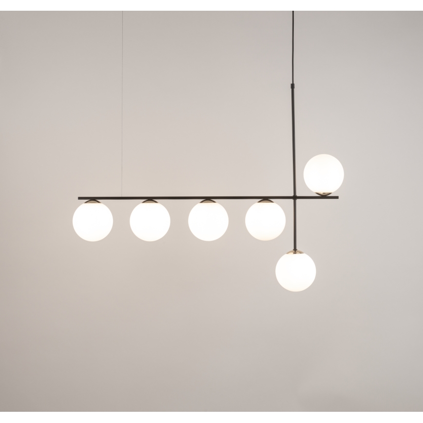 Luster na lanku SILIA 6xG9/12W/230V čierna
