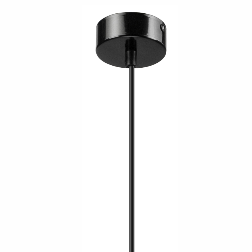 Luster na lanku SIMON 1xE27/60W/230V čierna/buk