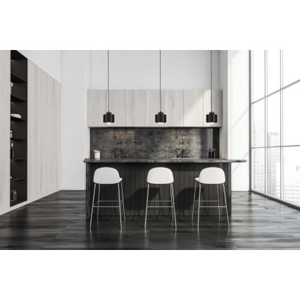 Luster na lanku SIMPLY BLACK 1xE27/60W/230V