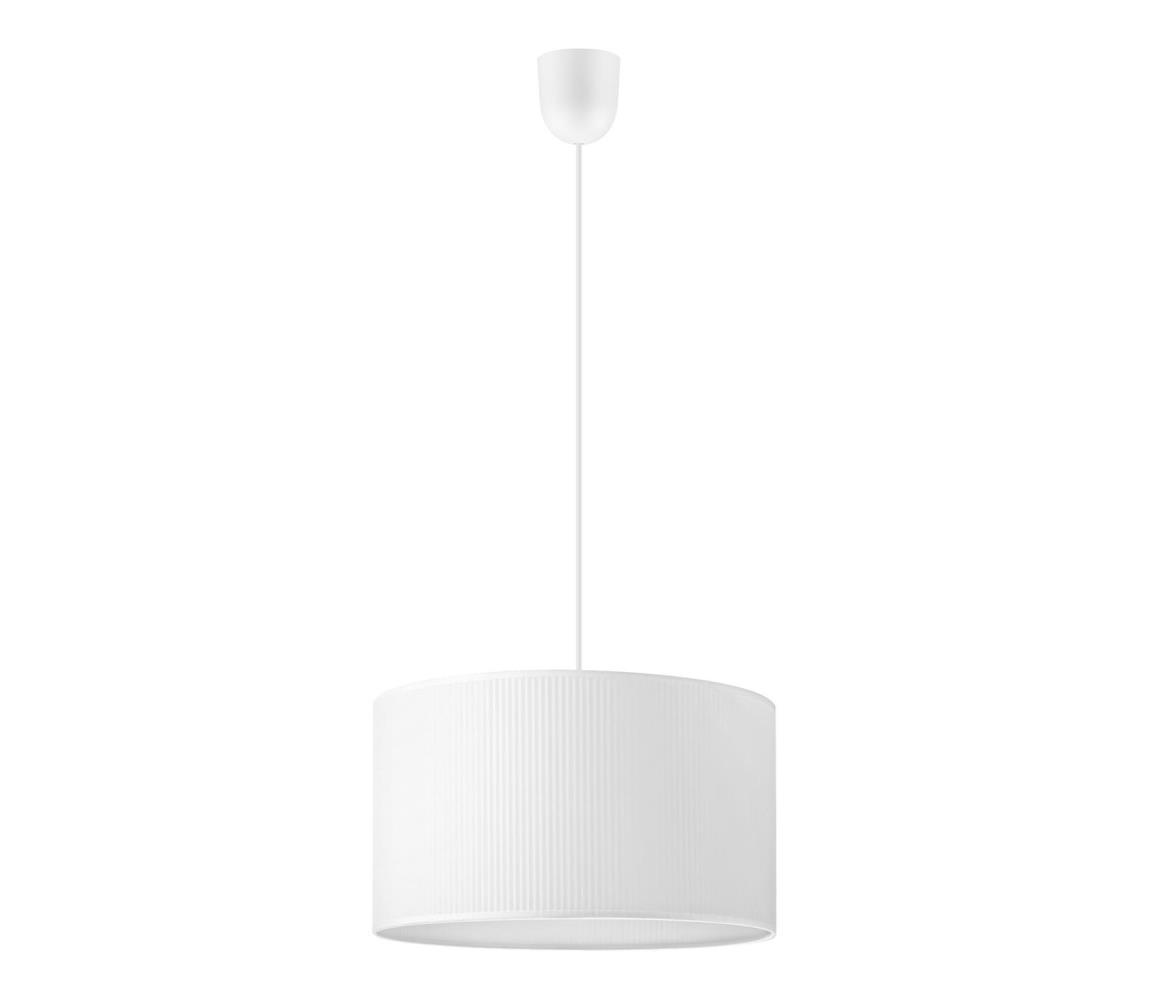 Luster na lanku SIRJA PLISADO 1xE27/15W/230V pr. 35 cm biela LM-1.336/BIAŁY