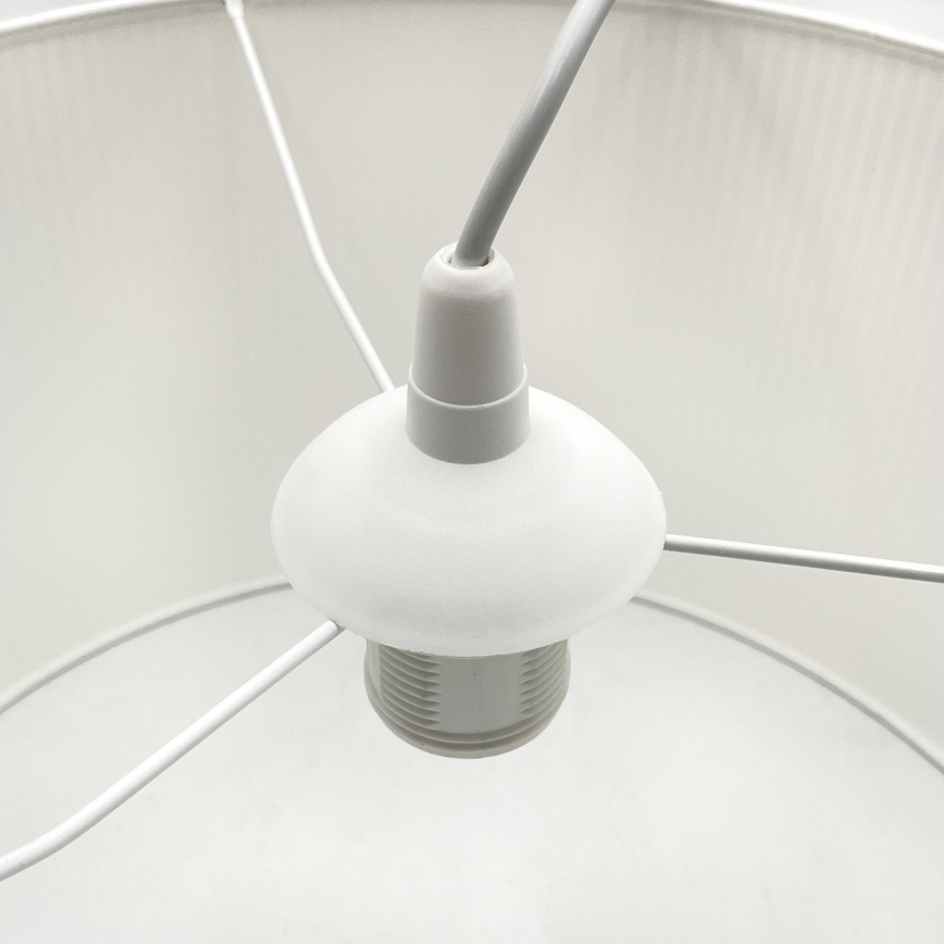 Luster na lanku SIRJA PLISADO 1xE27/15W/230V pr. 35 cm biela