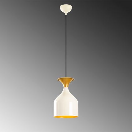 Luster na lanku SIVANI 1xE27/40W/230V biely/medený