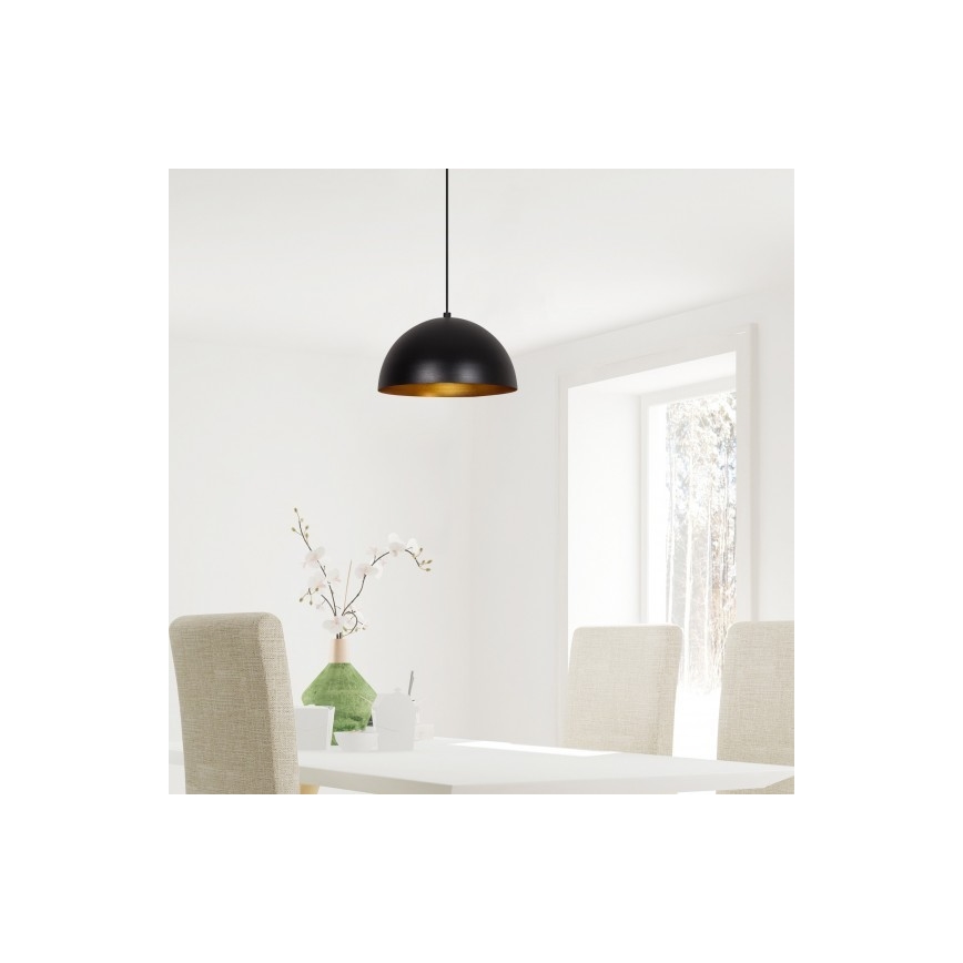 Luster na lanku SIVANI 1xE27/40W/230V čierna