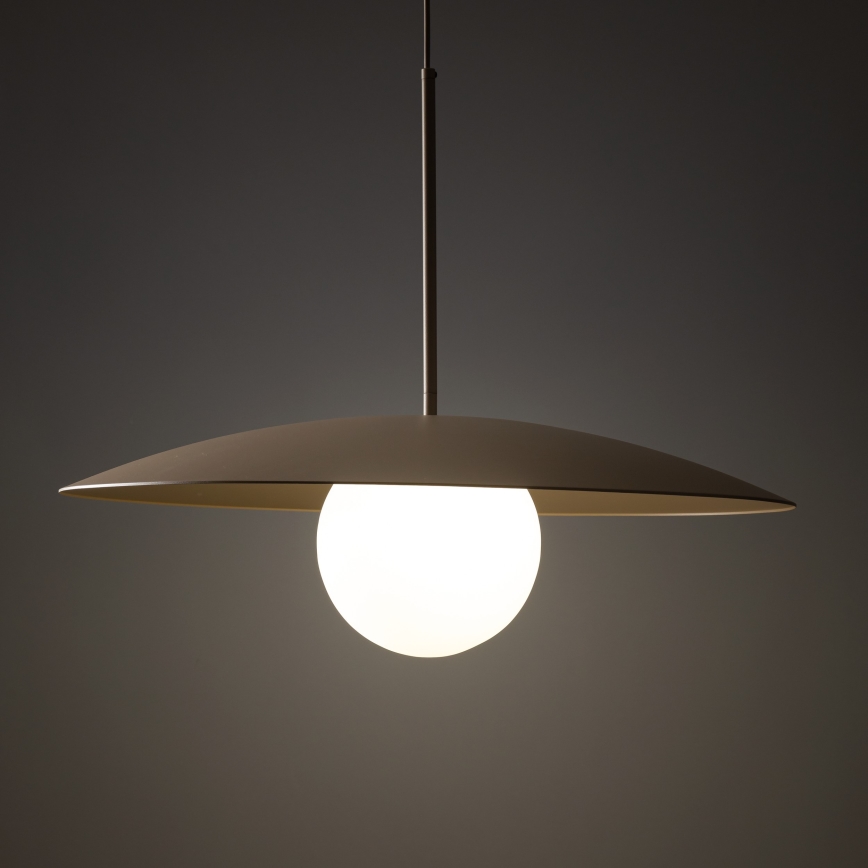 Luster na lanku SLATE 1xE27/15W/230V pr. 65 cm béžová
