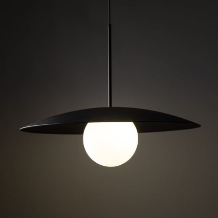 Luster na lanku SLATE 1xE27/15W/230V pr. 65 cm čierna