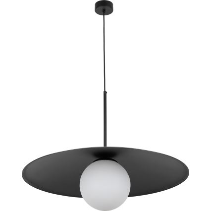 Luster na lanku SLATE 1xE27/15W/230V pr. 65 cm čierna
