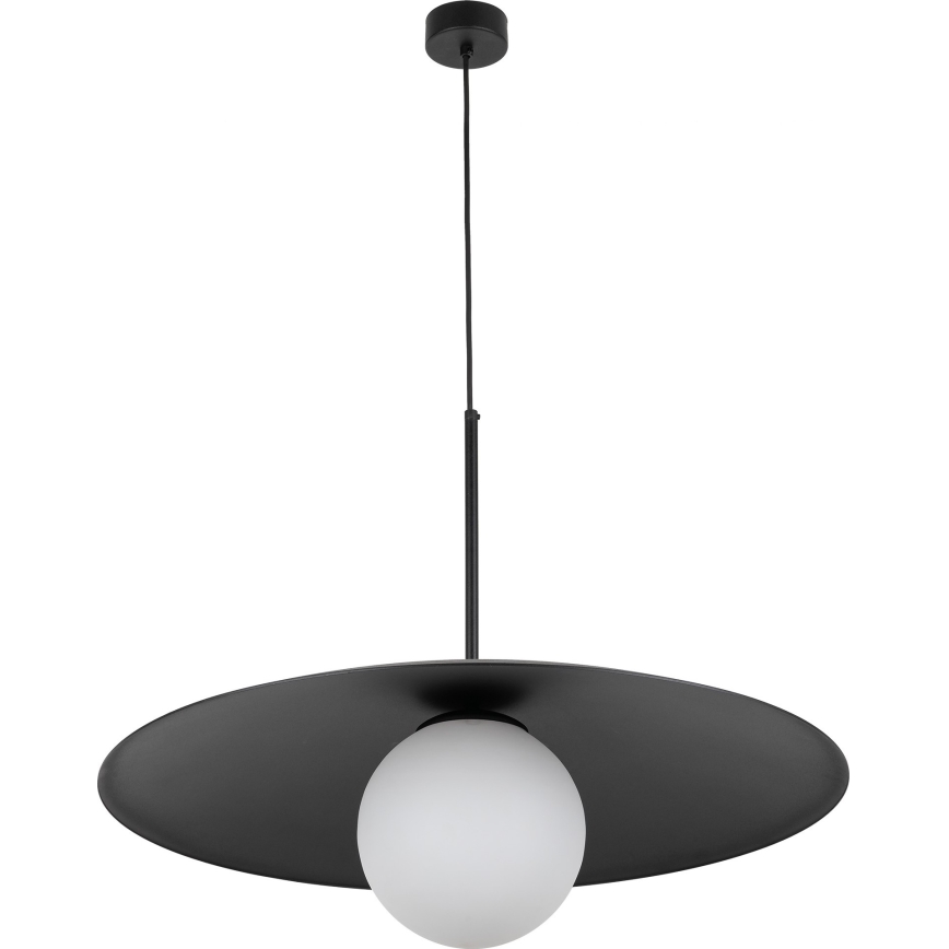 Luster na lanku SLATE 1xE27/15W/230V pr. 65 cm čierna