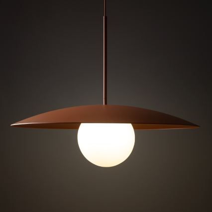 Luster na lanku SLATE 1xE27/15W/230V pr. 65 cm tehlová