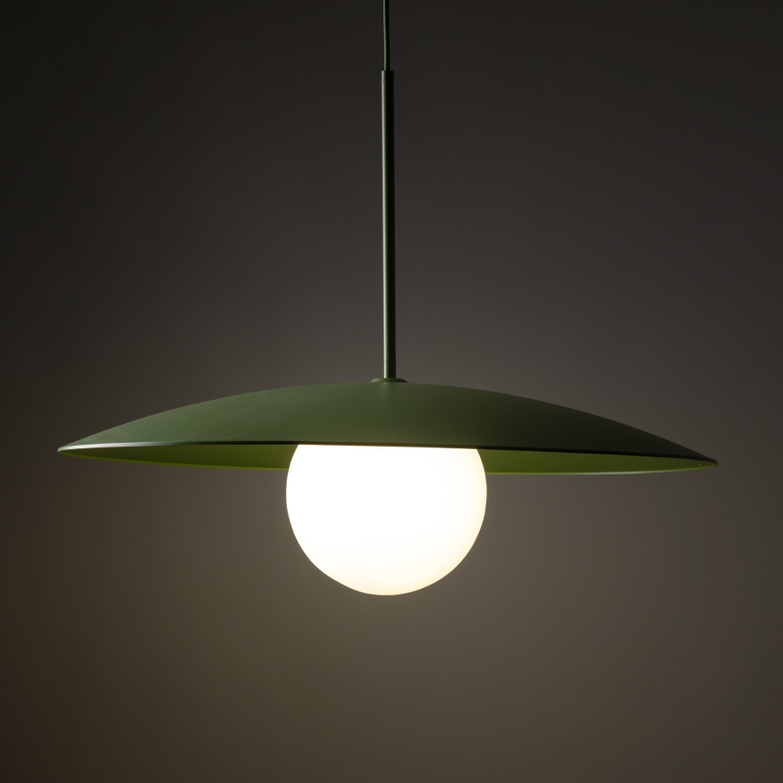Luster na lanku SLATE 1xE27/15W/230V pr. 65 cm zelená