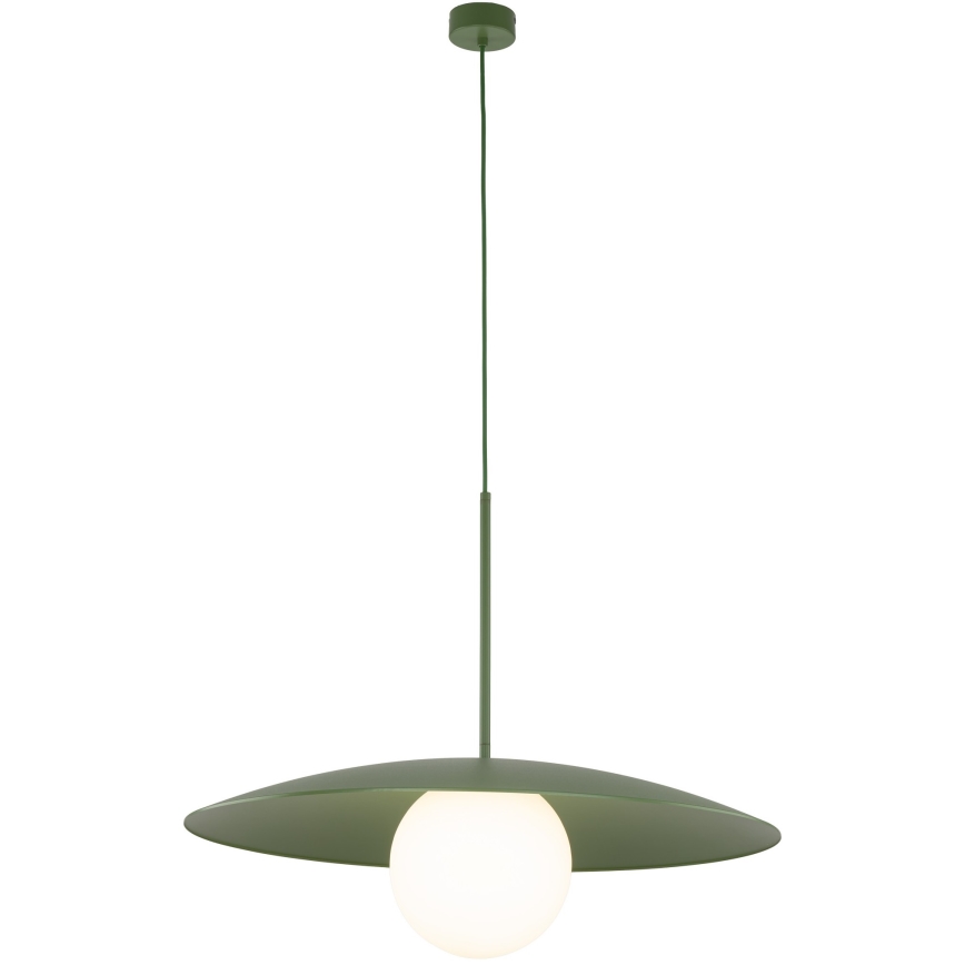 Luster na lanku SLATE 1xE27/15W/230V pr. 65 cm zelená