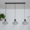 Luster na lanku SOLANO 3xE27/15W/230V čierna/zlatá