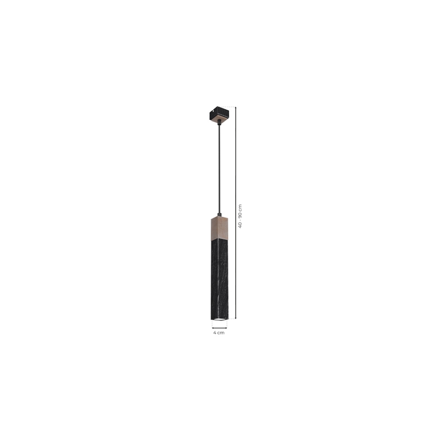 Luster na lanku SOLO 1xGU10/MR11/40W/230V čierna