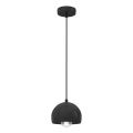 Luster na lanku SOOL 1xE27/15W/230V priemer 15 cm čierny