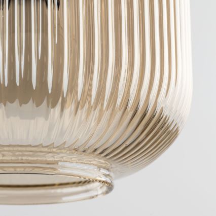 Luster na lanku SOPHIA 1xE14/10W/230V čierna/dymová béžová