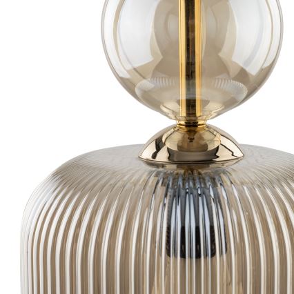 Luster na lanku SOPHIA 1xE14/10W/230V čierna/dymová béžová