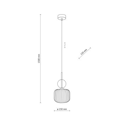Luster na lanku SOPHIA 1xE14/10W/230V čierna/dymová béžová