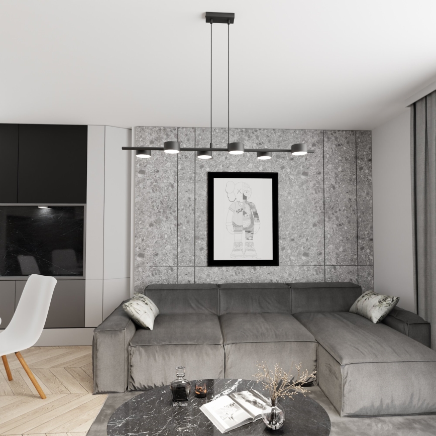 Luster na lanku SORA 6xGX53/12W/230V čierna