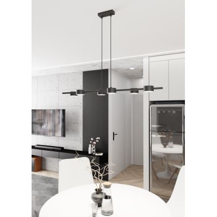 Luster na lanku SORA 6xGX53/12W/230V čierna