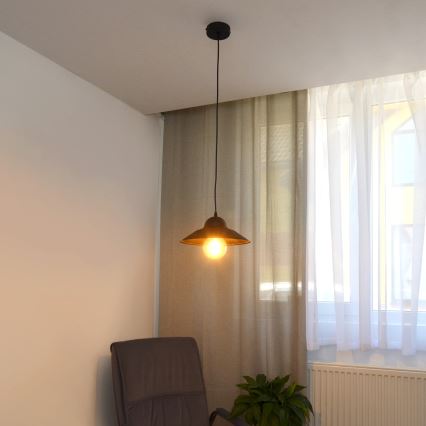 Luster na lanku SORAPIS 1xE27/15W/230V čierna