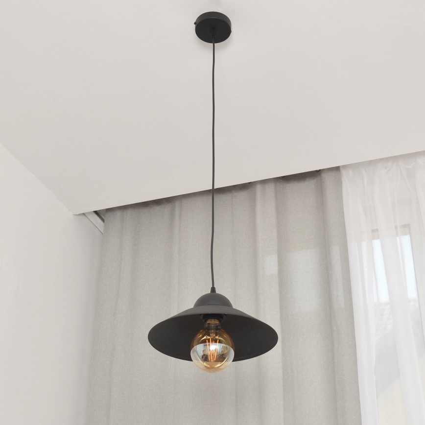 Luster na lanku SORAPIS 1xE27/15W/230V čierna