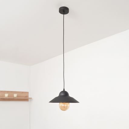 Luster na lanku SORAPIS 1xE27/15W/230V čierna