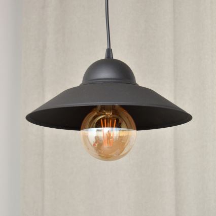 Luster na lanku SORAPIS 1xE27/15W/230V čierna