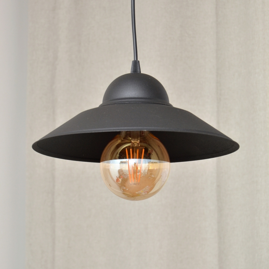 Luster na lanku SORAPIS 1xE27/15W/230V čierna