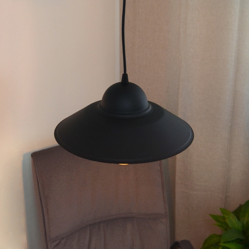 Luster na lanku SORAPIS 1xE27/15W/230V čierna