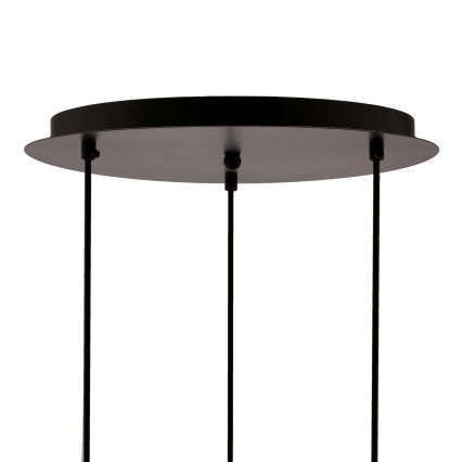Luster na lanku SPIEGA 3xE27/60W/230V zlatá/čierna