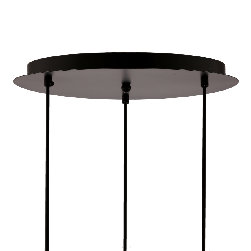 Luster na lanku SPIEGA 3xE27/60W/230V zlatá/čierna