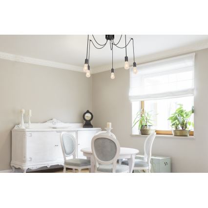 Luster na lanku SPINDEL 5xE27/60W/230V pavúk