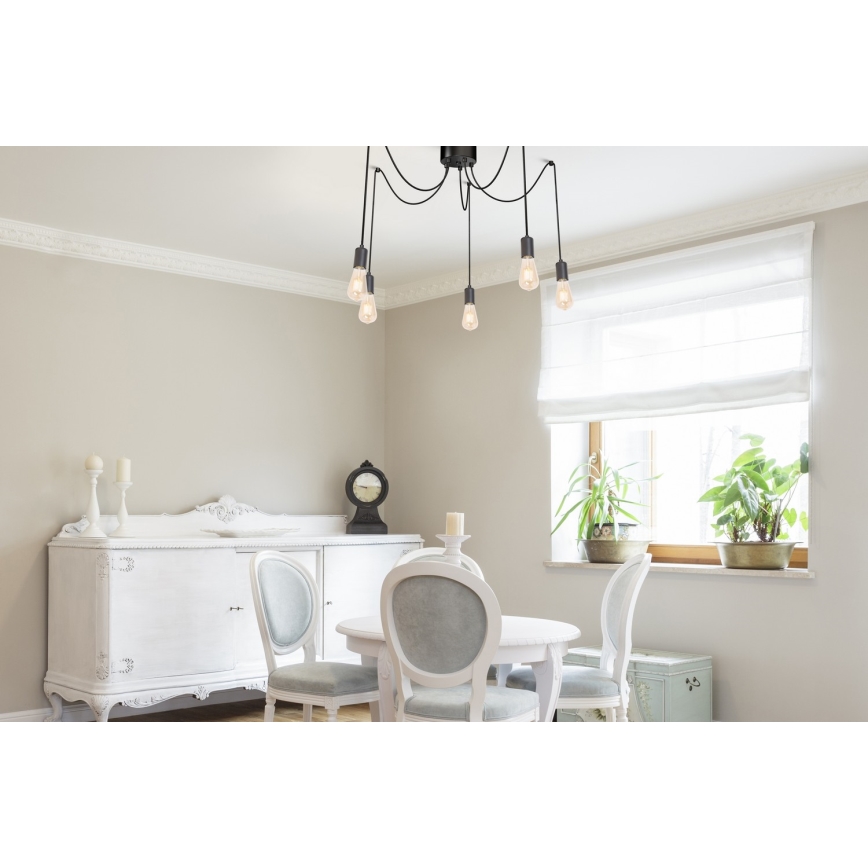 Luster na lanku SPINDEL 5xE27/60W/230V pavúk
