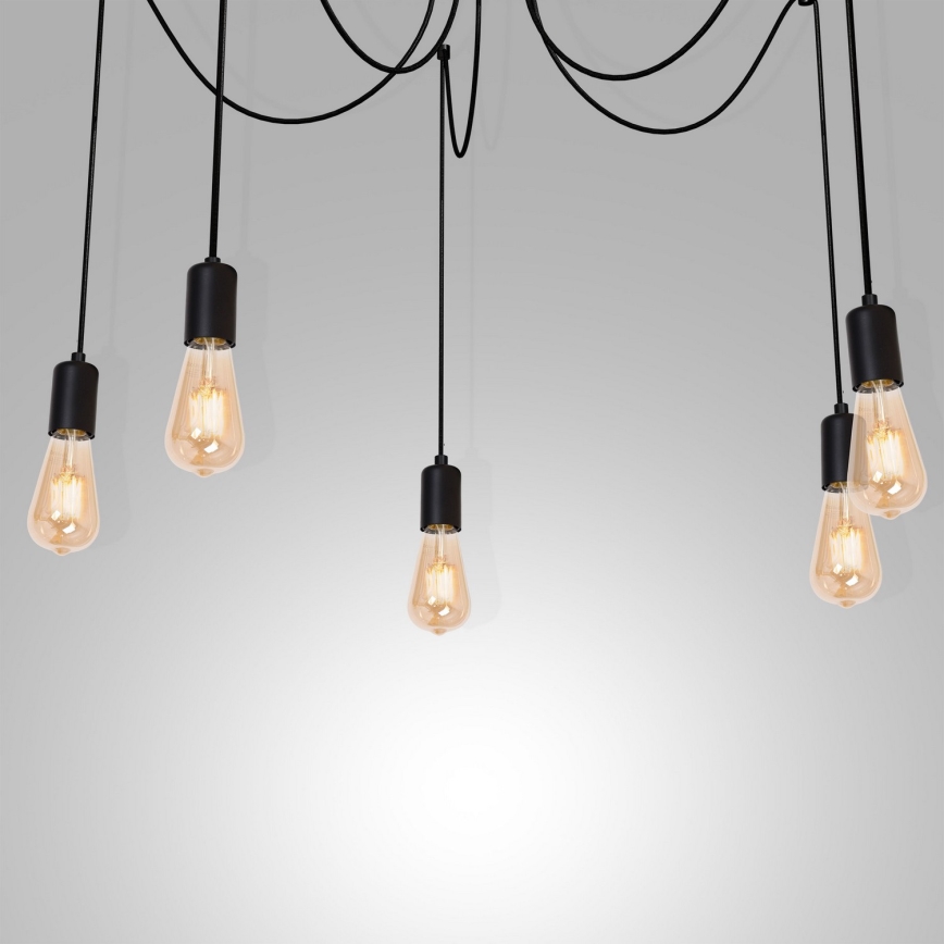 Luster na lanku SPINDEL 5xE27/60W/230V pavúk