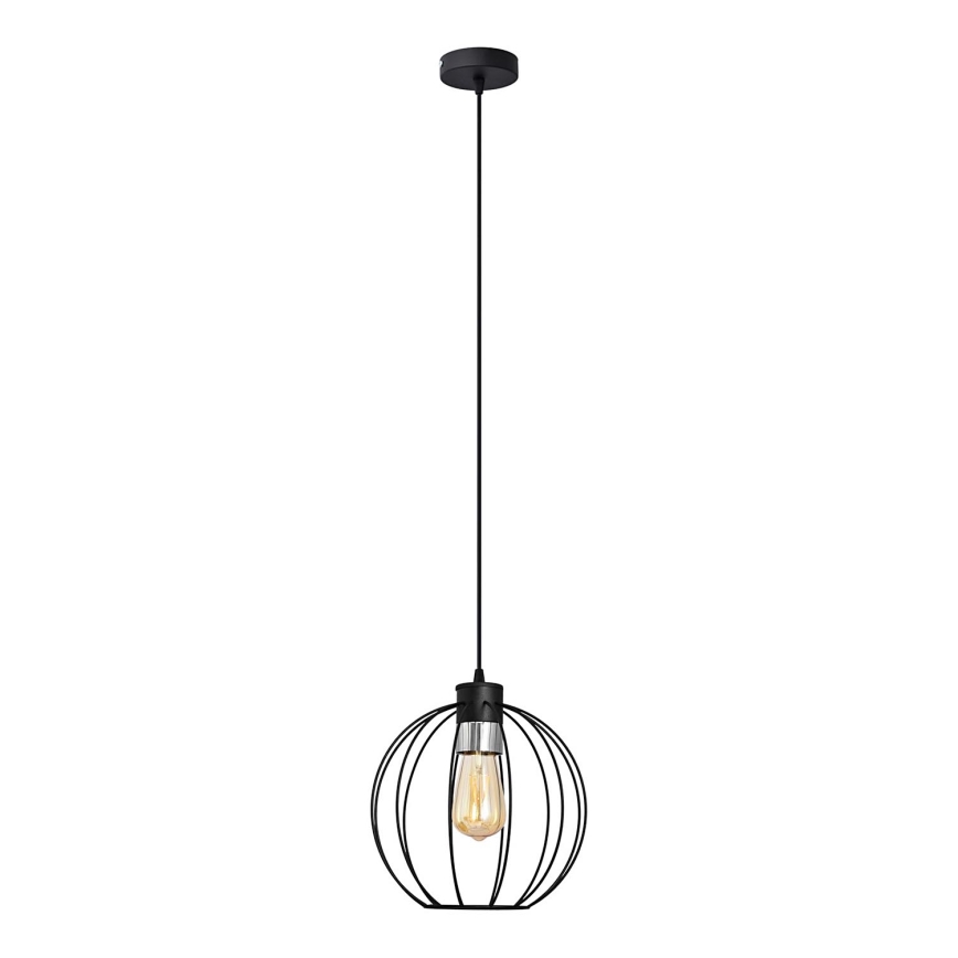 Luster na lanku STARLIGHT 1xE27/15W/230V čierna/stříbná
