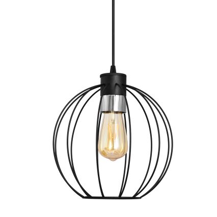 Luster na lanku STARLIGHT 1xE27/15W/230V čierna/stříbná