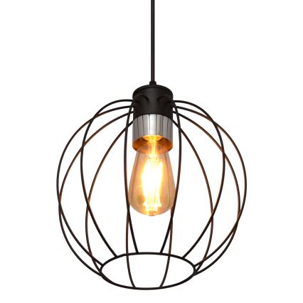 Luster na lanku STARLIGHT 1xE27/15W/230V čierna/stříbná