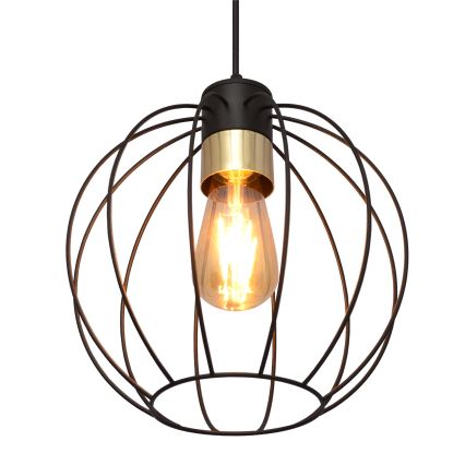Luster na lanku STARLIGHT 1xE27/15W/230V čierna/zlatá