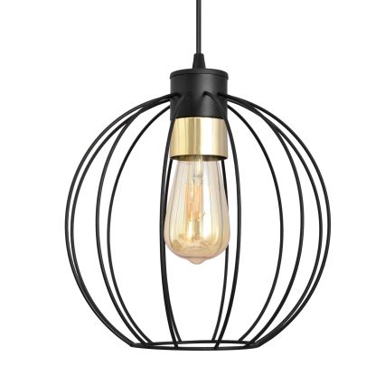 Luster na lanku STARLIGHT 1xE27/15W/230V čierna/zlatá