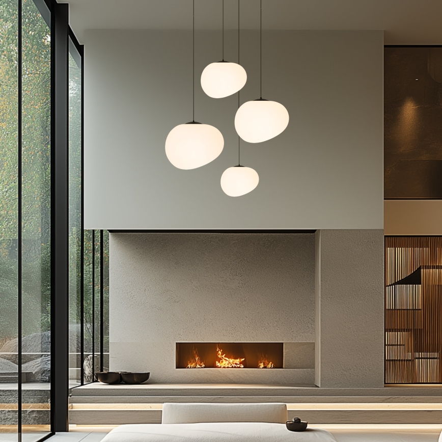 Luster na lanku STONES 1xE27/40W/230V pr. 25 cm