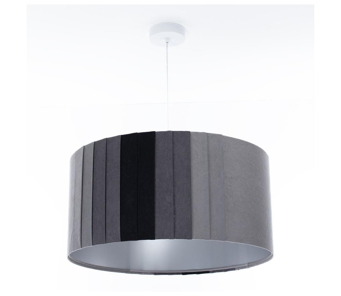 Luster na lanku STRIPES 1xE27/60W/230V pr. 60 cm sivá 010-MKL-003-60