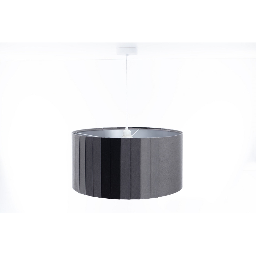 Luster na lanku STRIPES 1xE27/60W/230V pr. 60 cm sivá