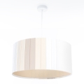 Luster na lanku STRIPES 1xE27/60W/230V priemer 40 cm krémový