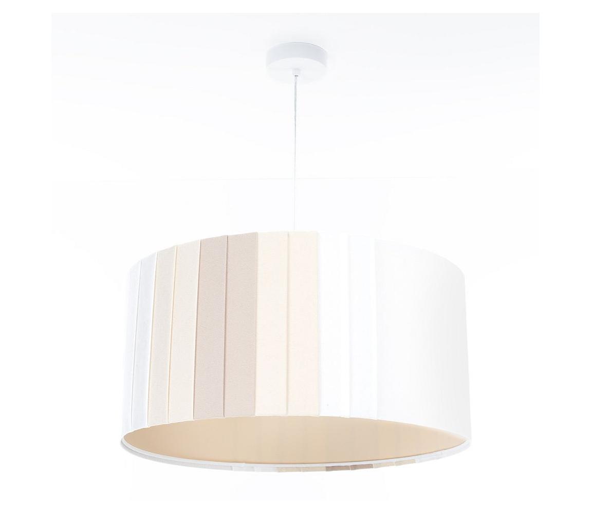 Luster na lanku STRIPES 1xE27/60W/230V priemer 40 cm krémový 010-MKL-002-40