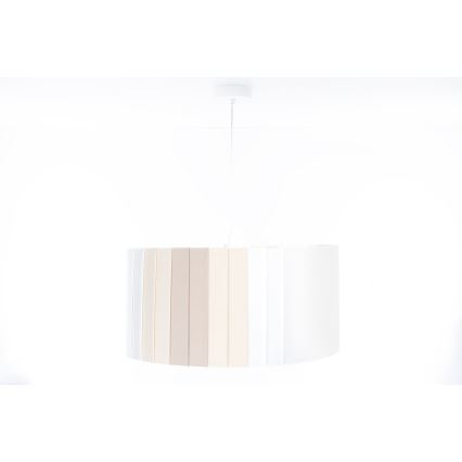 Luster na lanku STRIPES 1xE27/60W/230V priemer 40 cm krémový