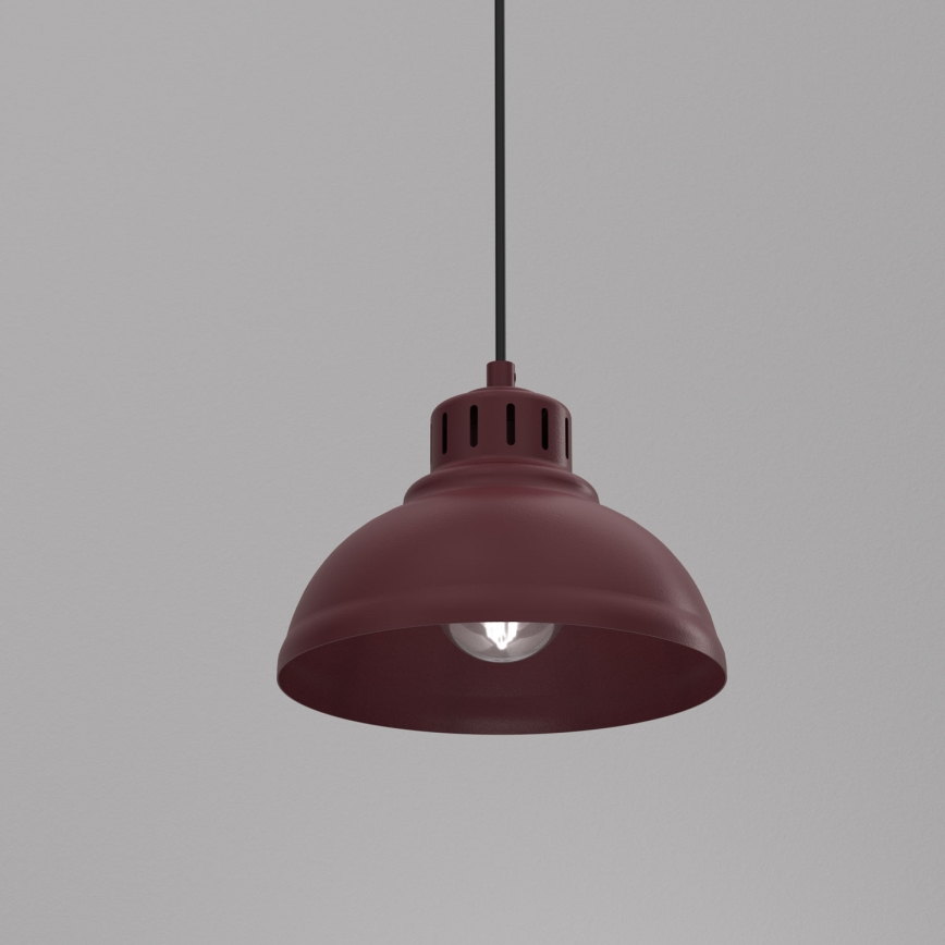 Luster na lanku SVEN 1xE27/15W/230V bordový