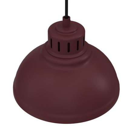 Luster na lanku SVEN 1xE27/15W/230V bordový