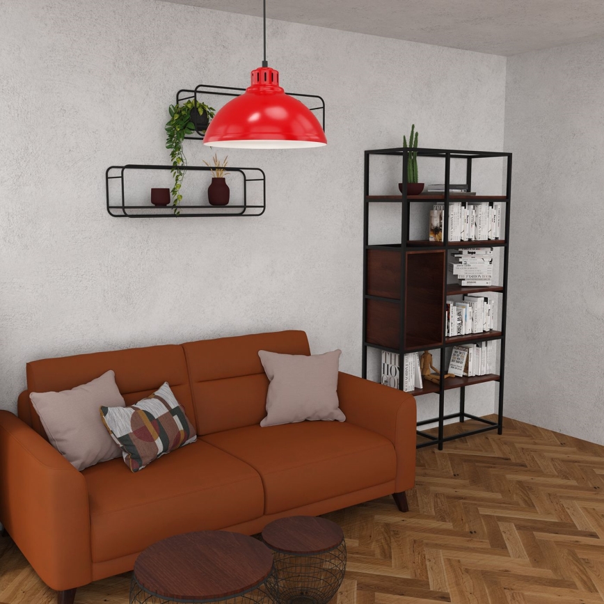 Luster na lanku SVEN 1xE27/15W/230V červená