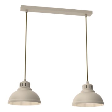 Luster na lanku SVEN 2xE27/15W/230V béžová